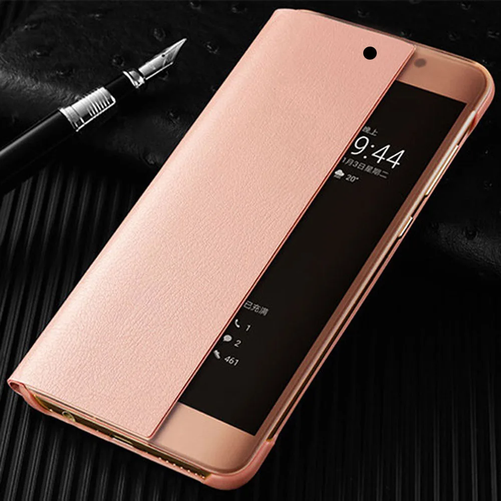 Rose Gold Роскошные Смарт-Защитные чехлы для Huawei Mate 20 Pro Mate 10 Pro, автоматический режим сна, откидная крышка для Huawei P20 Pro P20 Lite P10 Pro - Цвет: Rose Gold