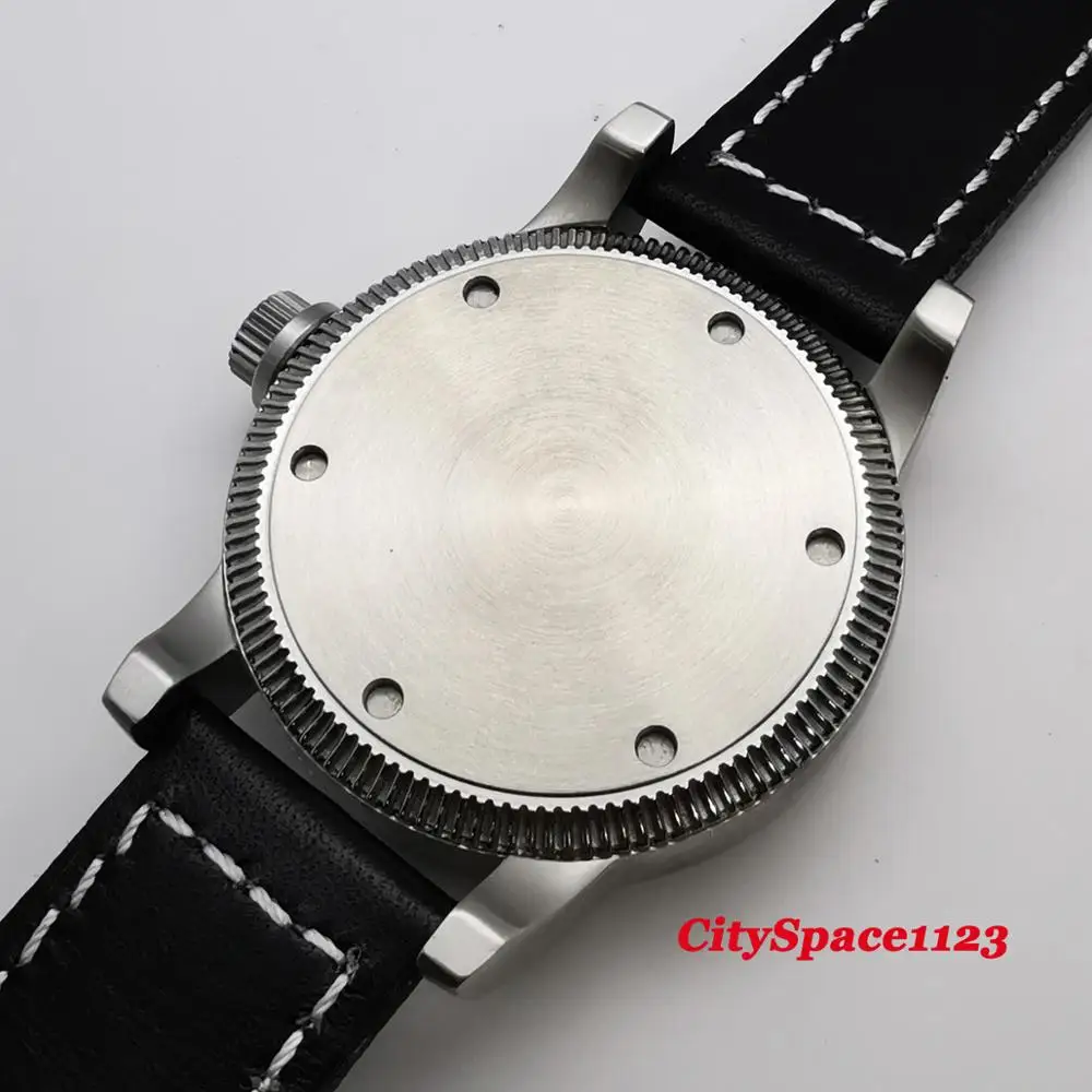 Мужские Водонепроницаемые механические часы с синим циферблатом 45 мм | Наручные