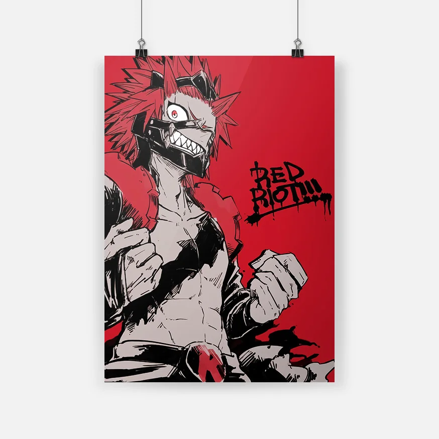 

Аниме «Моя геройская Академия», Eijiro Kirishima, рисование на холсте, Декор, настенные картины, художественное оформление для кабинета, Декор для д...