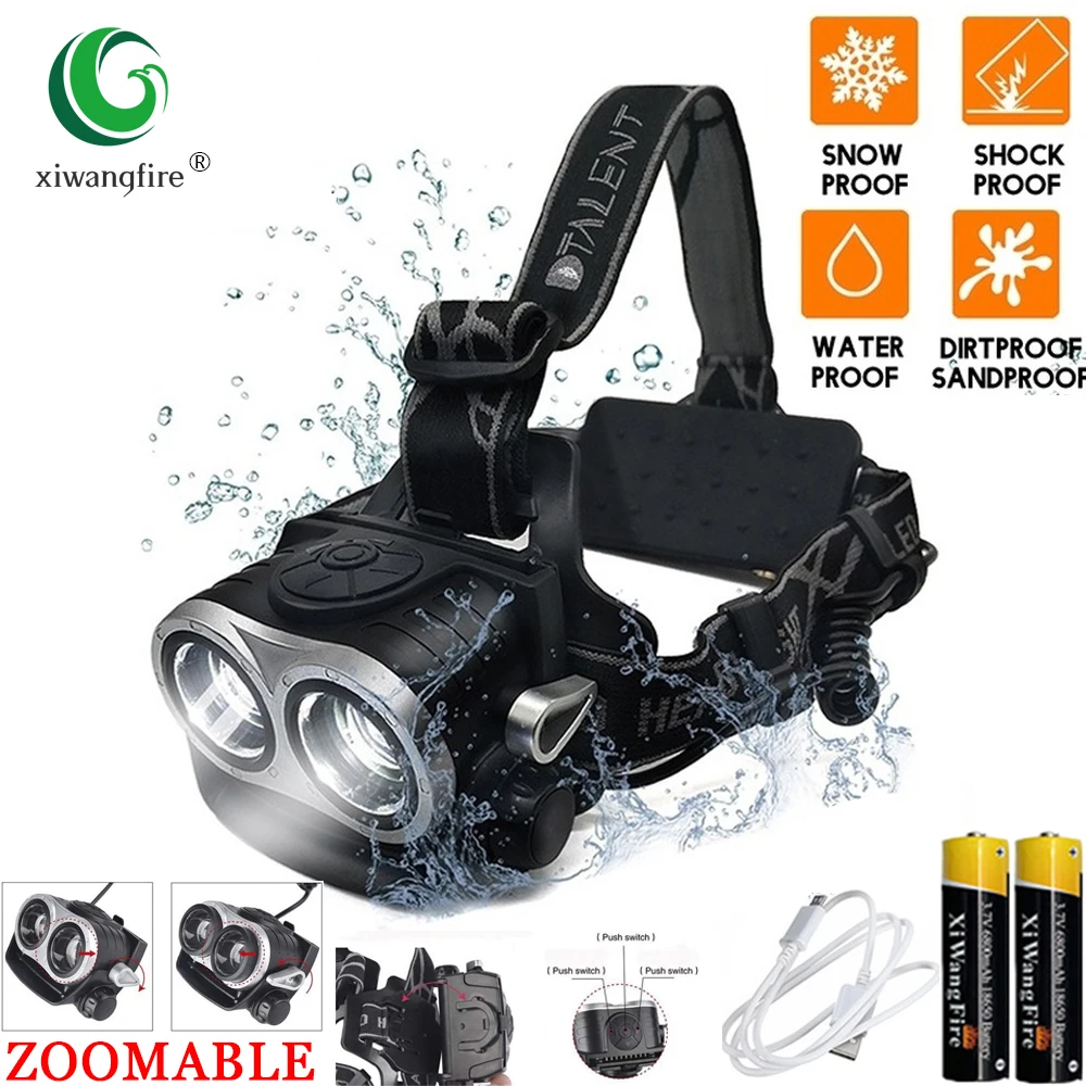 

Портативный мини XPE светодиодный налобный фонарь USB Перезаряжаемый повязка на голову для кемпинга рыбалки налобсветильник онарь вспысвети...