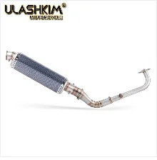 Для YAMAHA NVX155 aerox 155 NVX155 мотоциклетные выхлопные слипоны полная система Модифицированная Передняя средняя Соединительная труба глушитель с Stciker