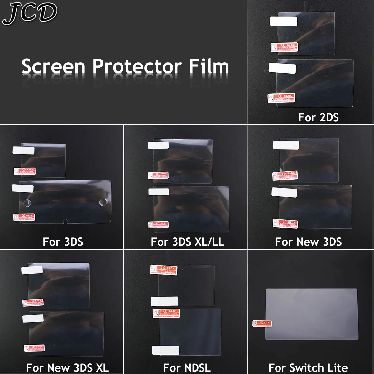 

JCD Plastic Clear Protective Film Screen Lens Cover Protector For 2DS 3DS XL LL New 3DS XL NDSL Switch Lite