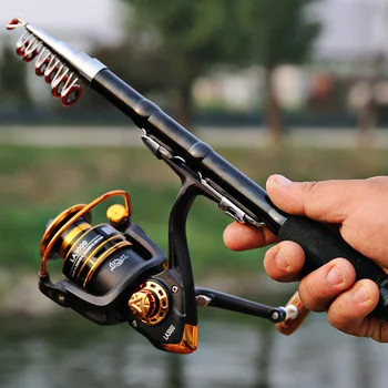 Mini Telescopic Ice Fishing Rod Sea Fishing Rod Fishing Pole River Shrimp Carbon Fiber Fishing Rod Tackle Portable Pesca Parts 1