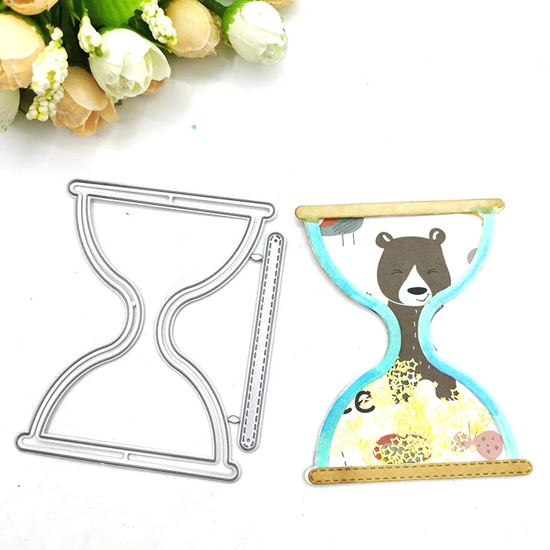 

Julyarts Shake The Card Sand Clock Metal Die Cut Craft Cutting Dies Card Making for Card Making DIY Scrapbooking Cardstock Dies