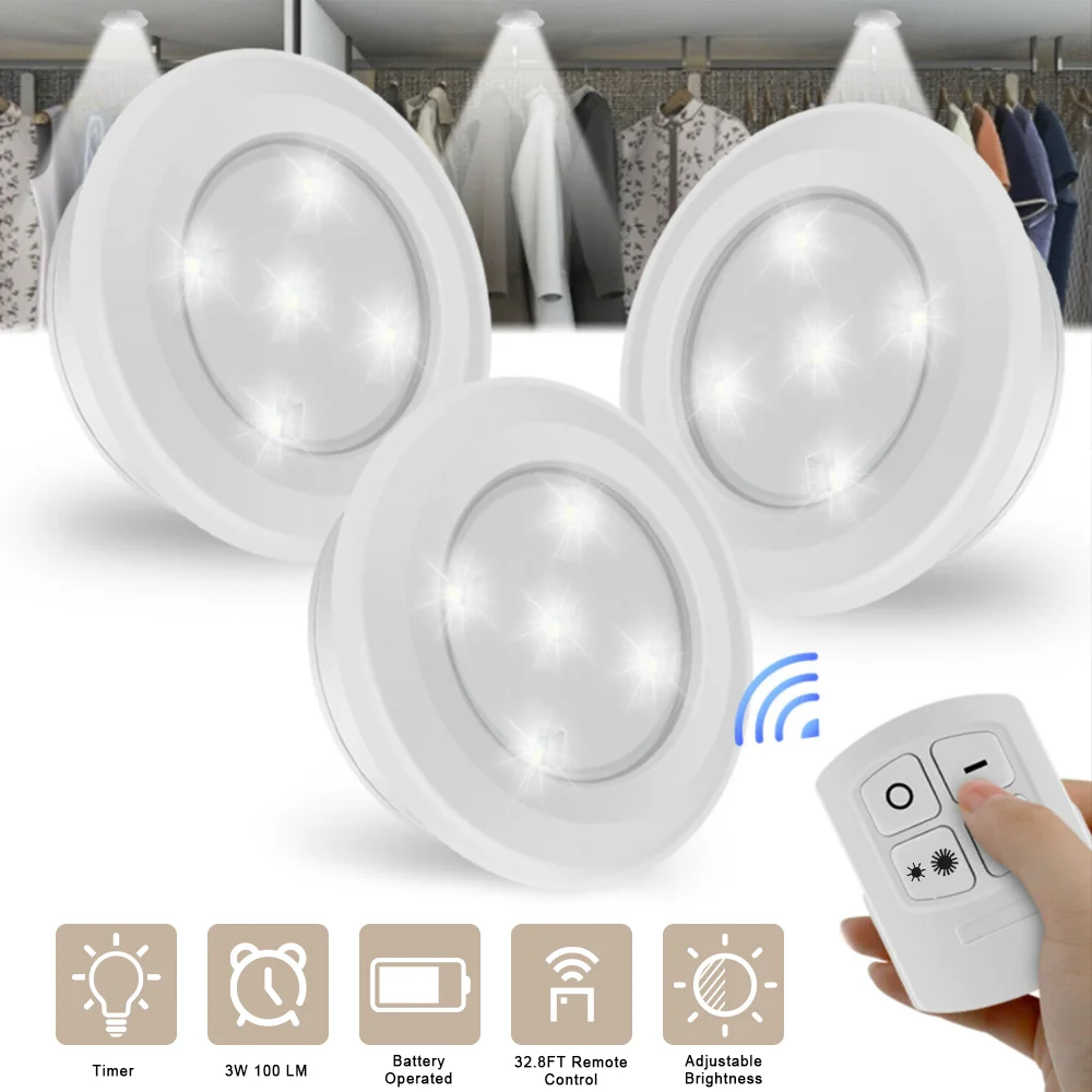 

Bedroom Decor Night Lights Wireless Stick Ice Hockey LED Faucet Lamp COB Remote Control Light TV Cabinet Closet Lamp For Home
