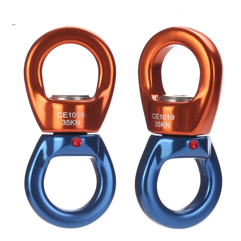 

Rope Swivel Connector 35KN 8 Shape Outdoor Rock Climbing Safety Rotational Device Aluminum Magnesium Alloy 360 Universal Rotator