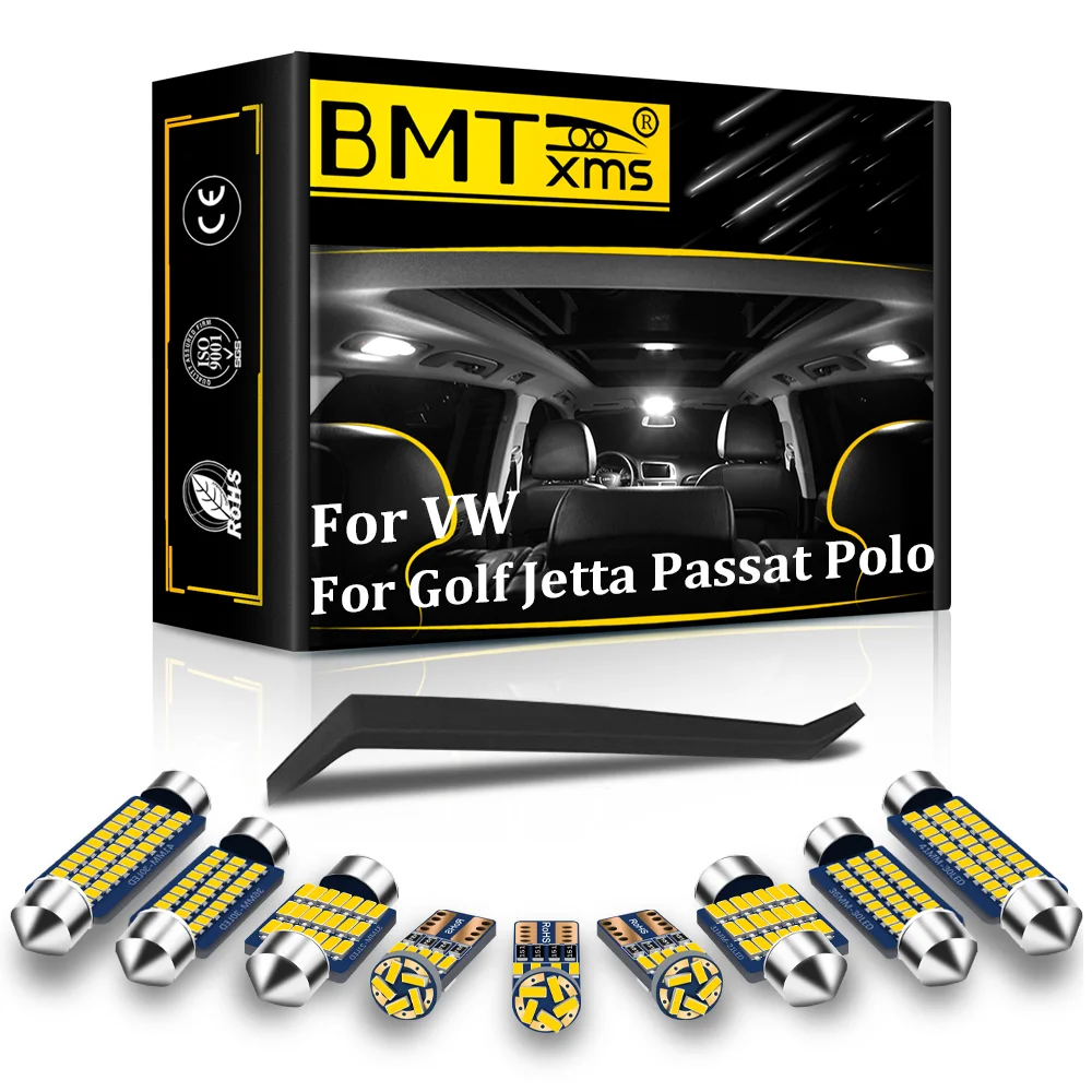 

BMTxms Canbus For Volkswagen VW Golf 4 5 6 7 Jetta Bora Vento Passat B5 B6 B7 B8 CC Polo Phaeton Car LED Interior Light Kit