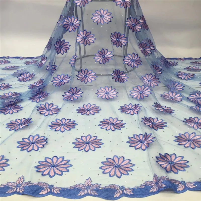 Последние французские нигерийские кружевные ткани высокого качества Тюль