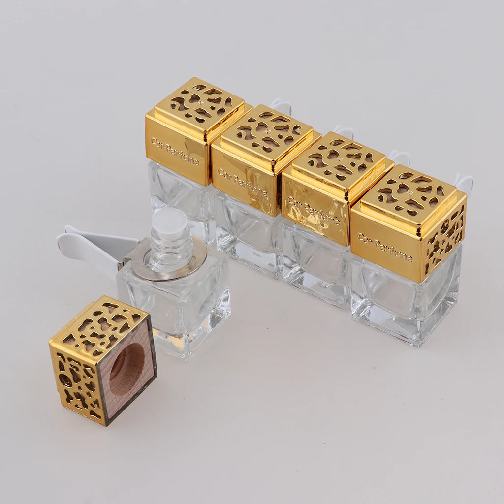 

5Pcs 6ml Car Air Freshener Glass Bottle Essential Oil Perfume Ornament Vials