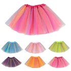 Милая юбка-пачка для девочек, разноцветная фатиновая балетная юбка для маленьких девочек, наряды, костюм, детская одежда, летняя юбка