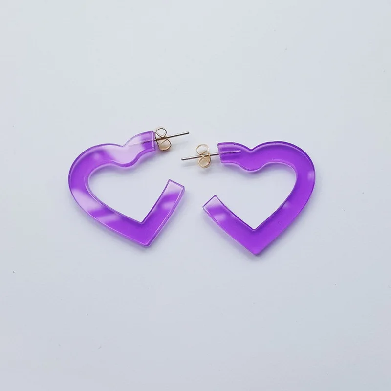 3 мм милая прозрачная акриловые серьги в форме сердца женские летние сандалии для