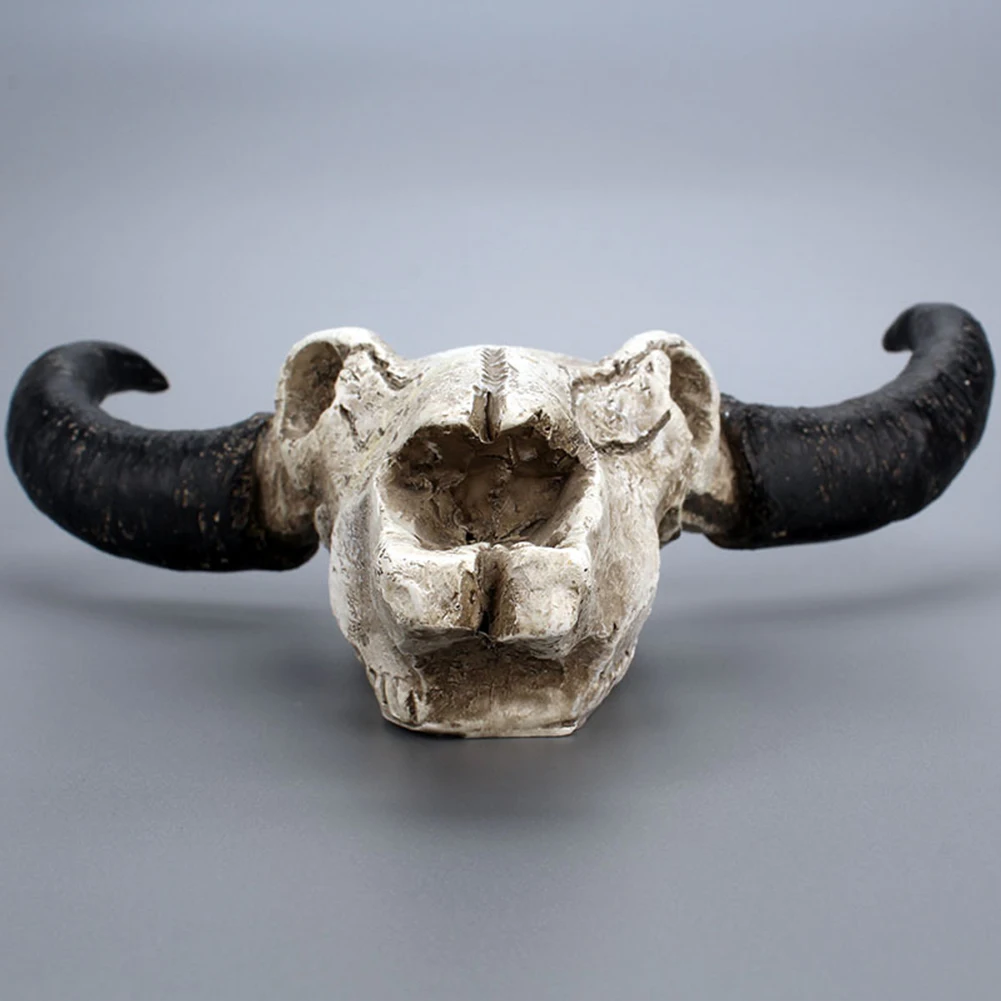 Искусство на Хэллоуин деревенский бык Череп скульптуры настенное украшение офис