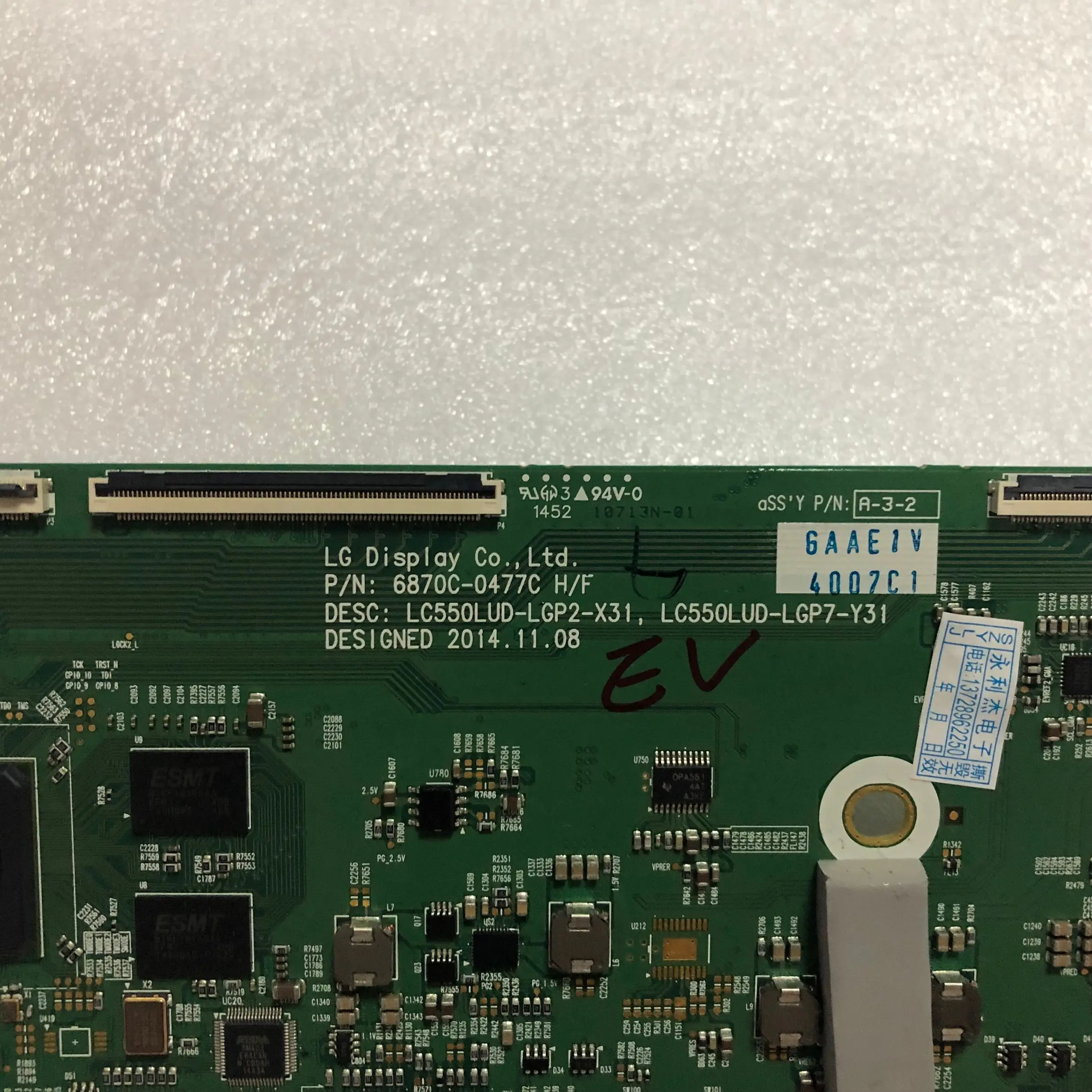 Тест для LG 0LED 55EC9300 LC550LUD-LGP2-X31 6870C-0477C H/F логическая плата
