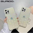 Роскошный лазерный чехол для телефона Aurora Love Heart для iPhone 13 12 11 Pro Max XR X XS Max 8 7 Plus SE 2 прозрачный защитный мягкий чехол из ТПУ