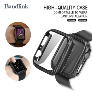 Чехол для Apple Watch SE 6 5 4 3 2 1 38 мм 40 мм, защитный чехол из углеродного волокна, чехол из поликарбоната для iWatch 6 SE 42 мм 44 мм