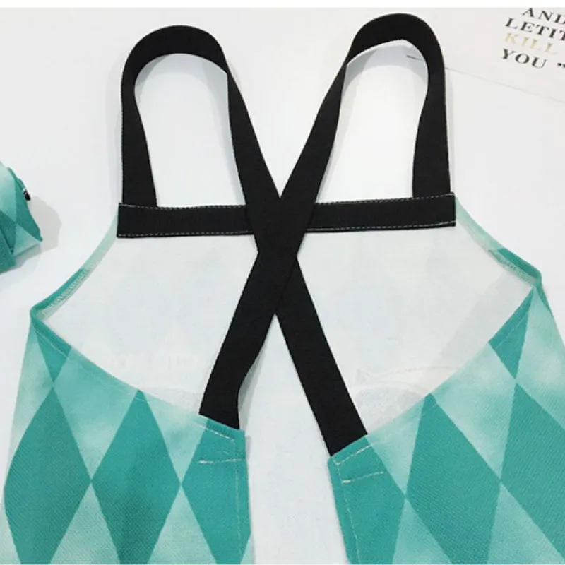 Кухонный маслостойкий водонепроницаемый фартук для мамы и ребенка льняные