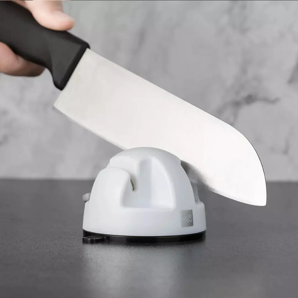 

Huohou Double Wheels Mini Knife Sharpener One-handed Sharpening Super Suction Sharpening Tool Grindstone Whetstone Sharpeners