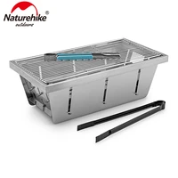 naturehike outdoor camping cooking hiking grill folding portable campfire grill lightweight steel mesh barbecue nh20cj006