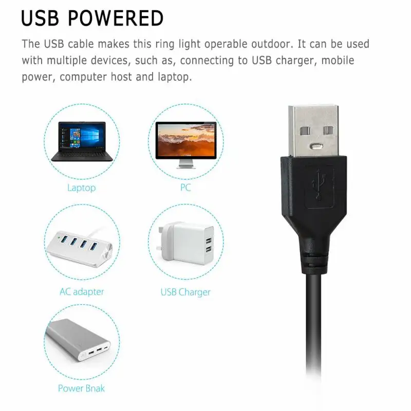 Новый светодиодный кольцевой светильник с регулируемой яркостью 6 дюймов для