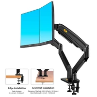 nb north bayou f195a full motion dual lcd led monitor mount gas spring arm monitor holder for two 22 32 screen with 2xusb3 0