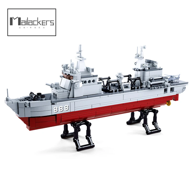 

Mailackers Military 906B Supply Ship Series Building Blocks Assembled Ship Model Bricks for Children Boys Girl Christmas Gifts