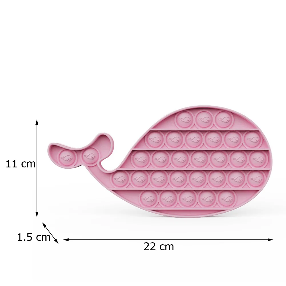

Push Bubble Sensory Toys Autism Relief Stress Educational Toys Whale Model Decompression Push Bubble Toys Squeeze Sound