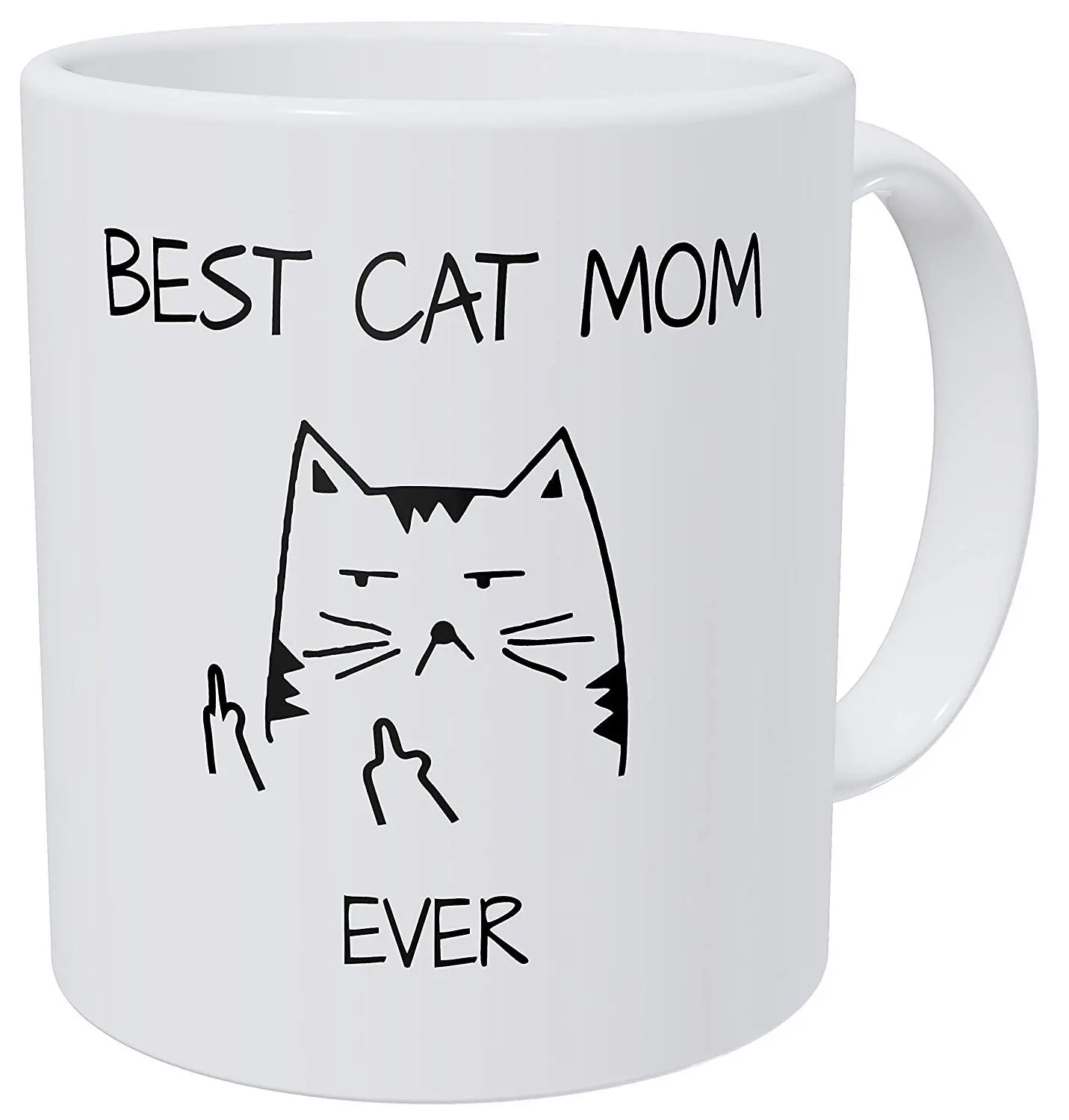 Novelty Funny Cat Gifts Best Mom Ever Rude Lovers Memes Coffee Ceramic Mug | Дом и сад