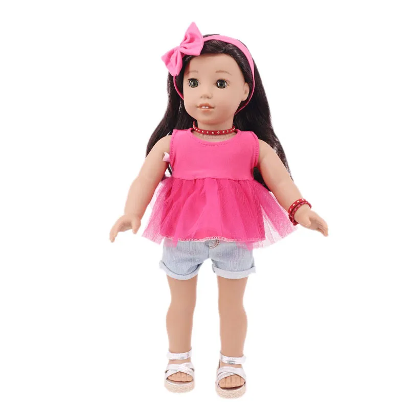 Одежда для куклы юбка яркого цвета Модный популярный стиль американских кукол 18