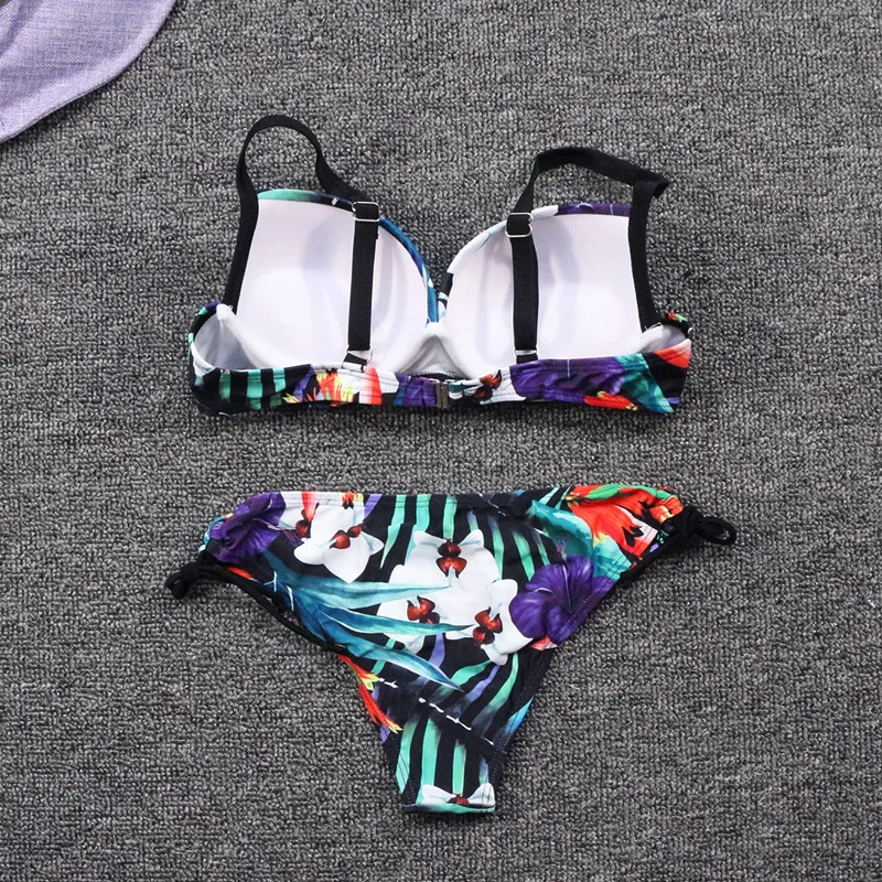 

2021 Sexy Bikini Women Swimwear Bandeau Biquini Swimsuit Female Bathing Suit Push Up Bikini Set Beachwear