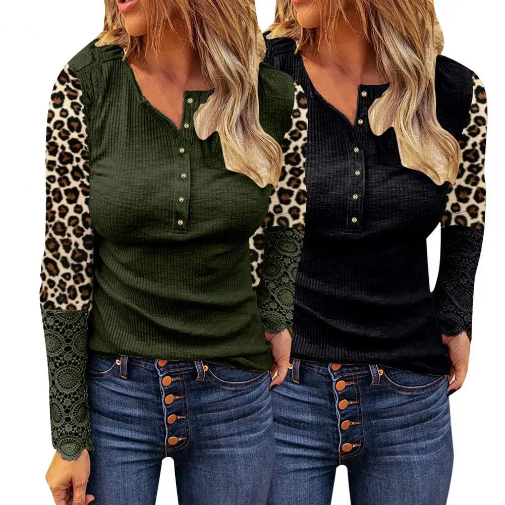 

Casual Blouse Round Neck Fashion Fine Workmanship Ribbed Knited Lady Top