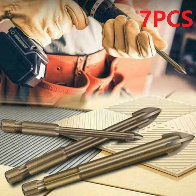 

Efficient Universal Drilling Tool Multifunctional Cross Alloy Drill Bit Glass Ceramic Concrete Hole Opener Alloy Triangle Drill