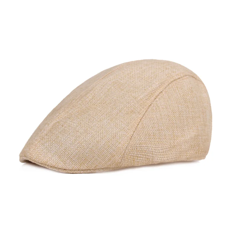 Beret Men Vintage Cap Women Spring Summer Cotton Solid Black White Gentlemen Winter Ladies Hat