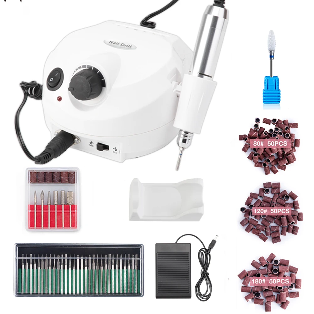 

35000RPM Electric Nail Drill Milling Machine For Manicure Drills Accessory Pedicure Kit Nail Polisher Grinding Glazing Machine