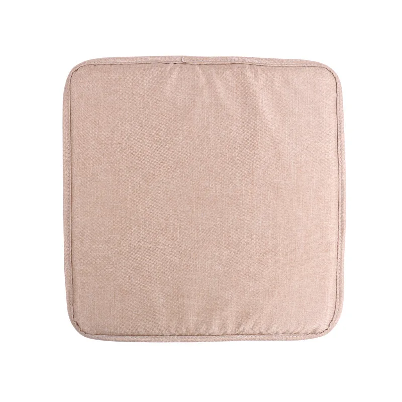 khaki no strap 40x40 см подушка для сиденья Нескользящая квадратная однотонная мягкая удобная хлопковая подушка для сиденья ресторанная офисная Подушка для домашнего кресла - Цвет: khaki no strap