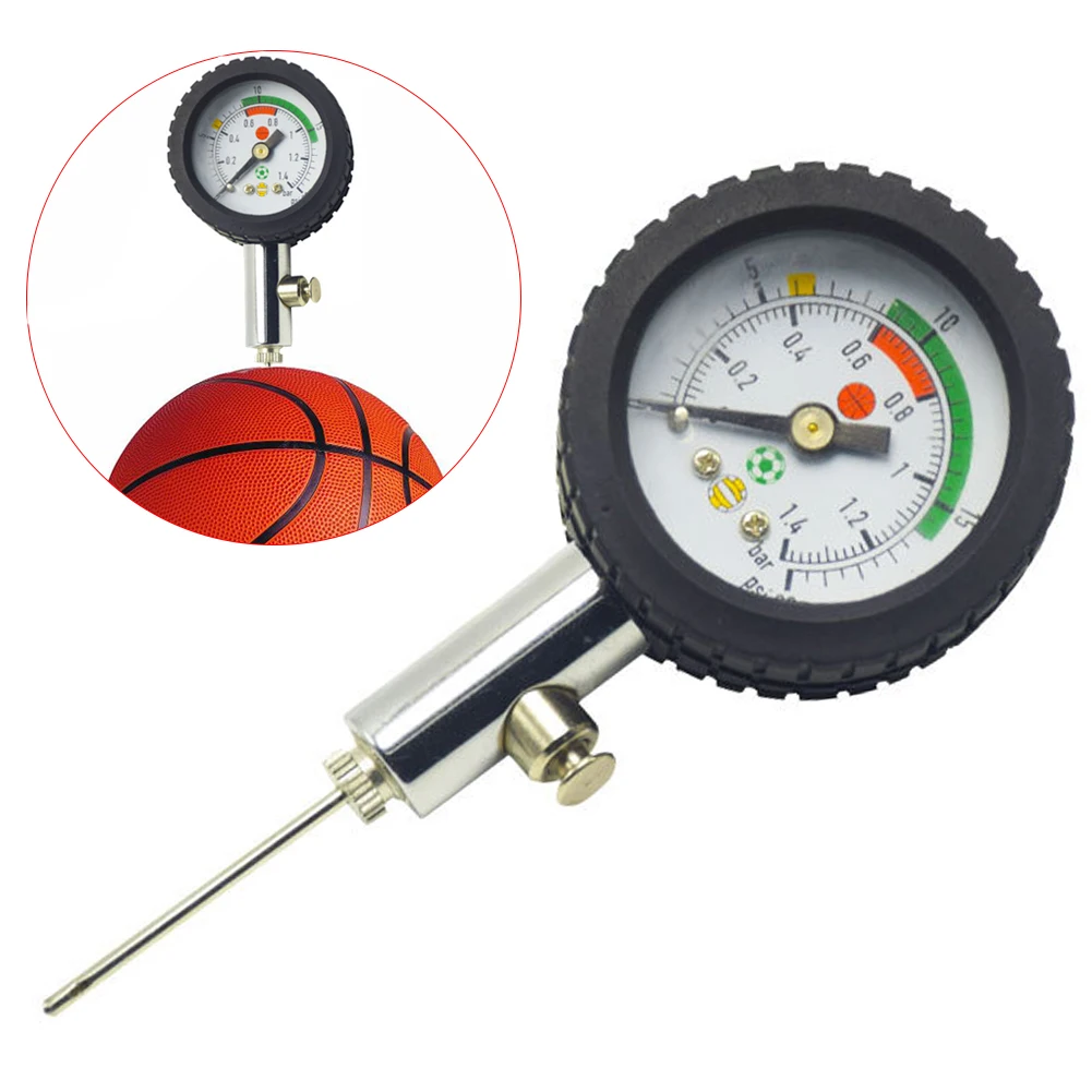 

Pressure Gauge Air Watch Pointer Type High Accuracy Stainless Steel Football Basketball Barometer Referee Use Professional