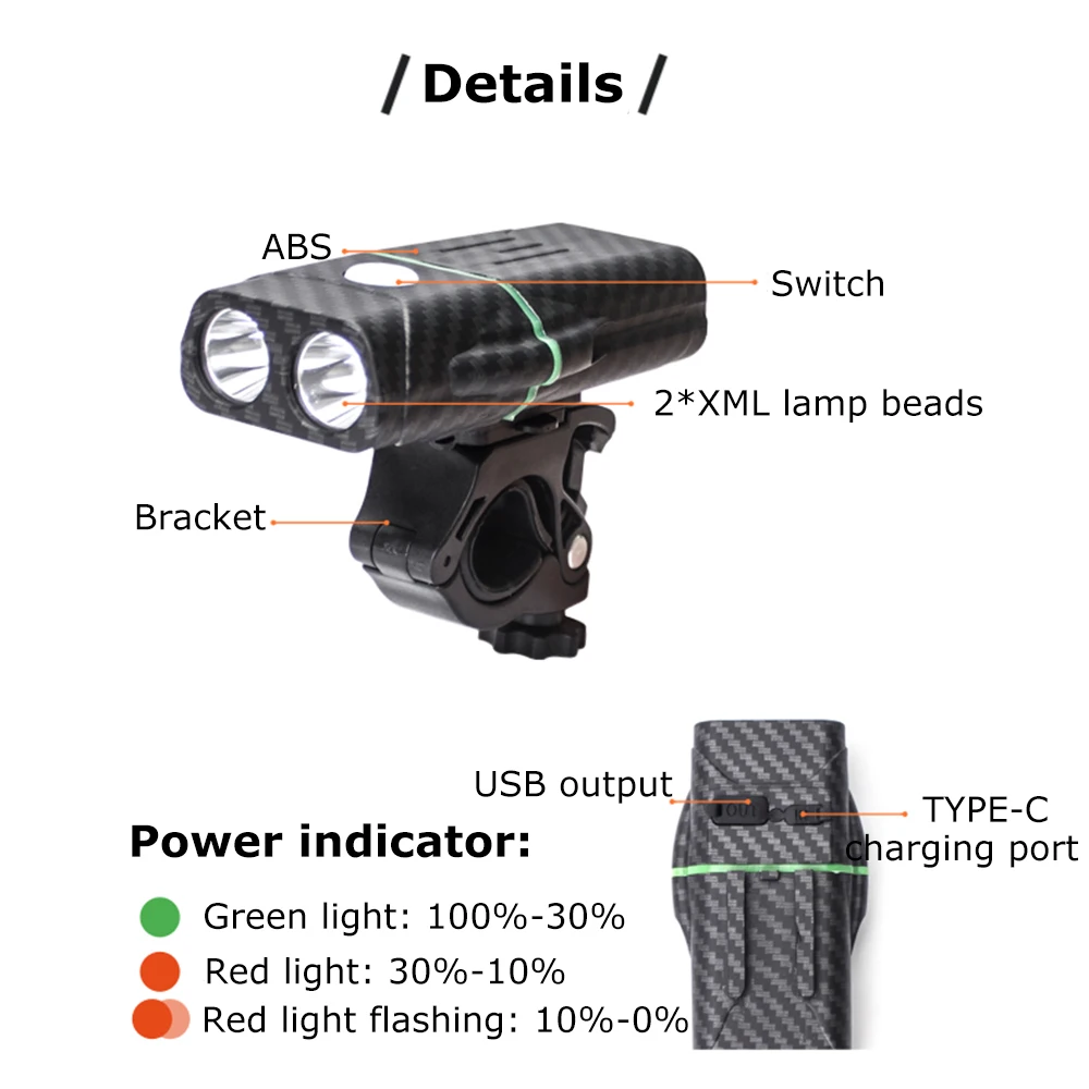 5 режимов 2 * XML передняя фара для велосипеда Светильник Велоспорт велосипед