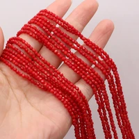 natural coral bead faceted isolation beads 3 mm for jewelry making diy necklace bracelet earrings accessory