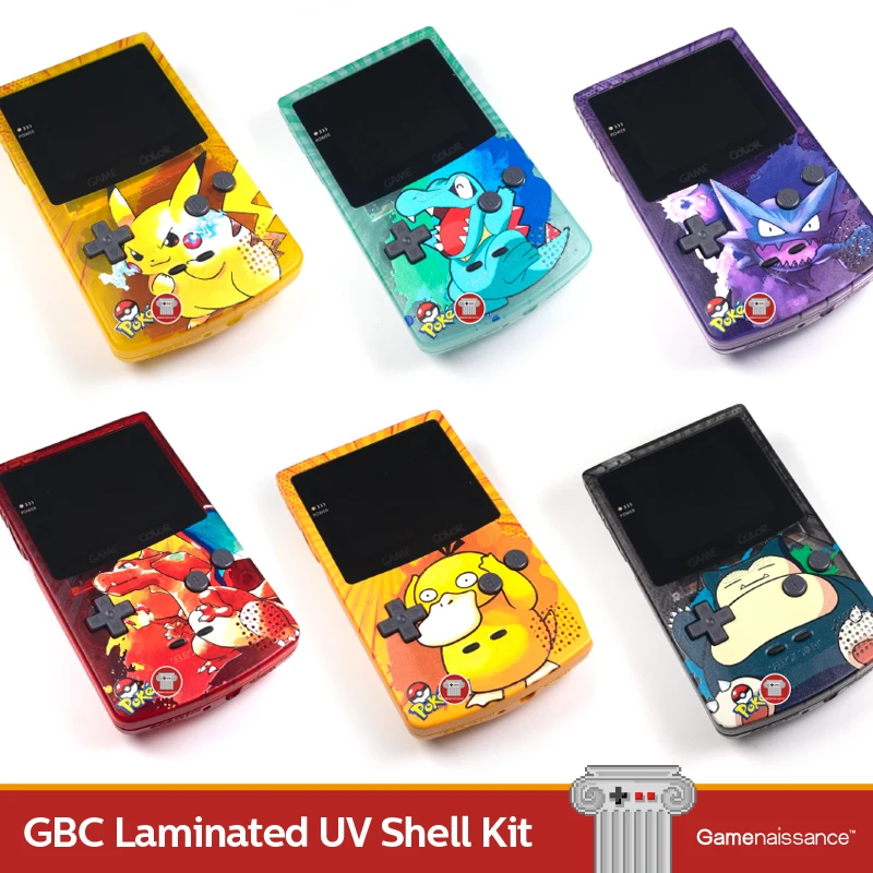 GBC ламинированный ЖК-дисплей UV Shell Kit Game Boy цветной пользовательский корпус с