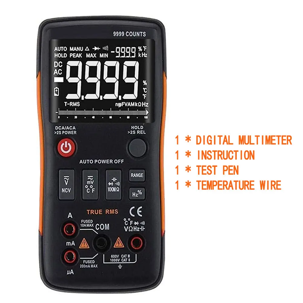 

Autoranging Digital Multimeter Analog Tester True RMS Professional Multimetro DIY Transistor Capacitor NCV Testers Lcr Meter