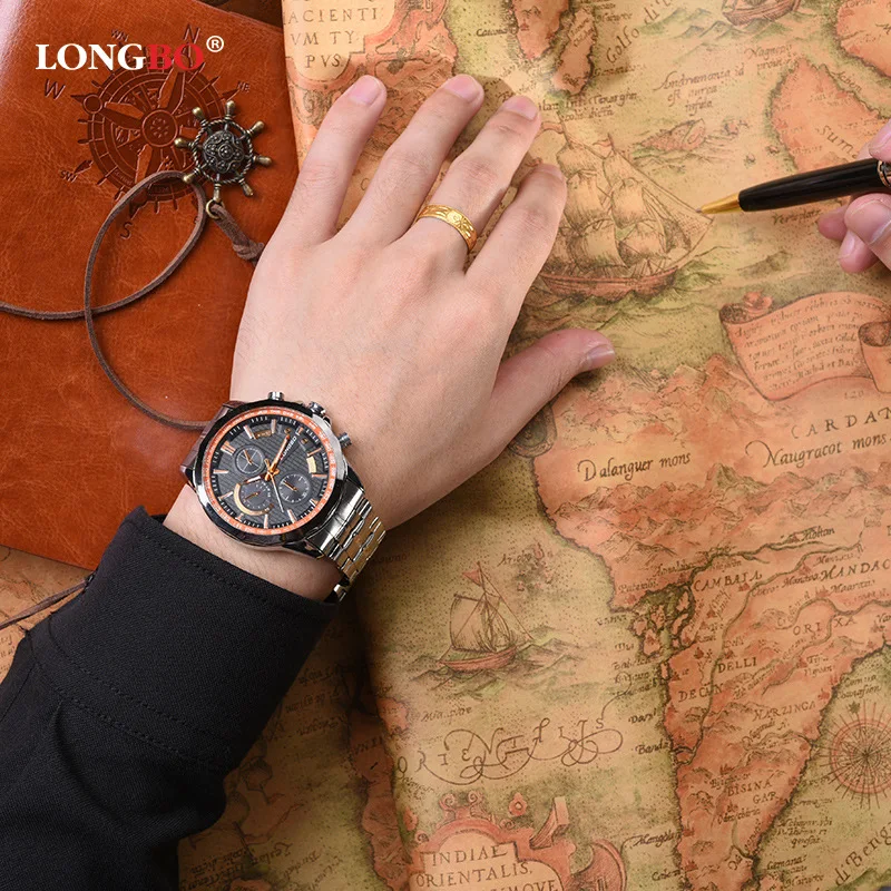 

LONGBO Mens Watches Top Brand Luxury Waterproof Quartz Watch for Men Casual Fashion Male Clock Relogio masculino