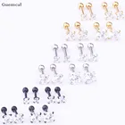 Guemcal 2 шт взрывоопасные Креативные Круглые серьги с бриллиантами изысканные ювелирные изделия для пирсинга тела