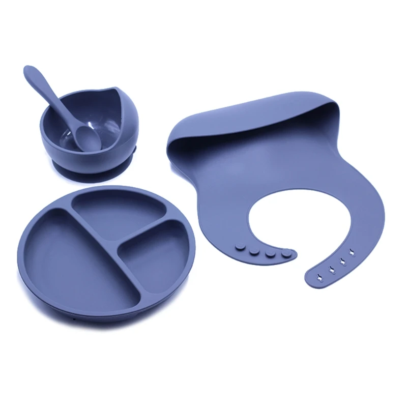 

4Pcs/set Silicone Baby Feeding Bowl Tableware Spoon BPA Free Silicone Dishes
