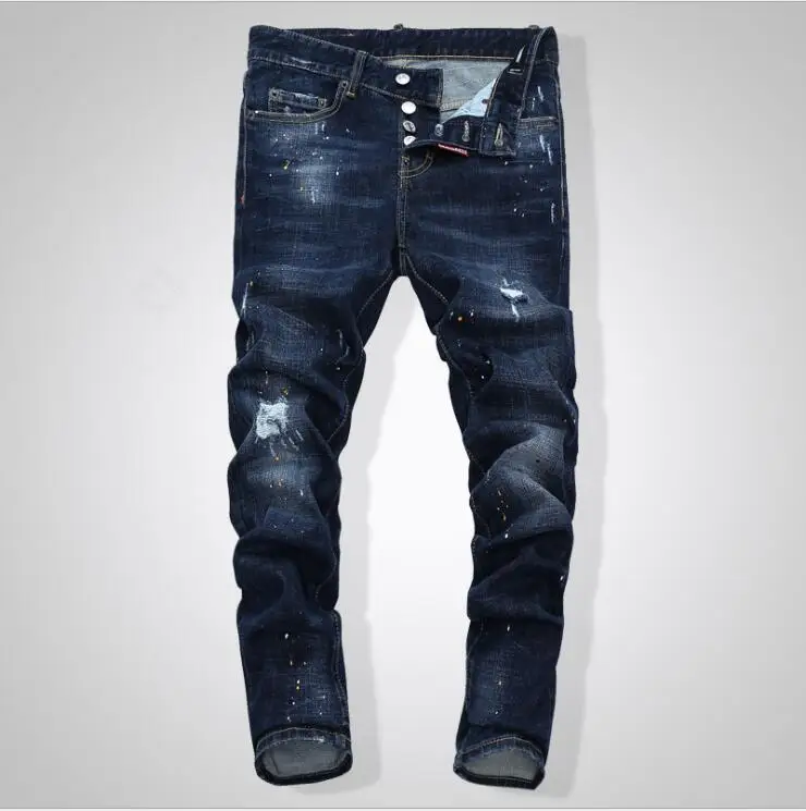 

Dsquared2 Men's Fashion Classic Jeans Nightclub Ripped Jeans Trousers