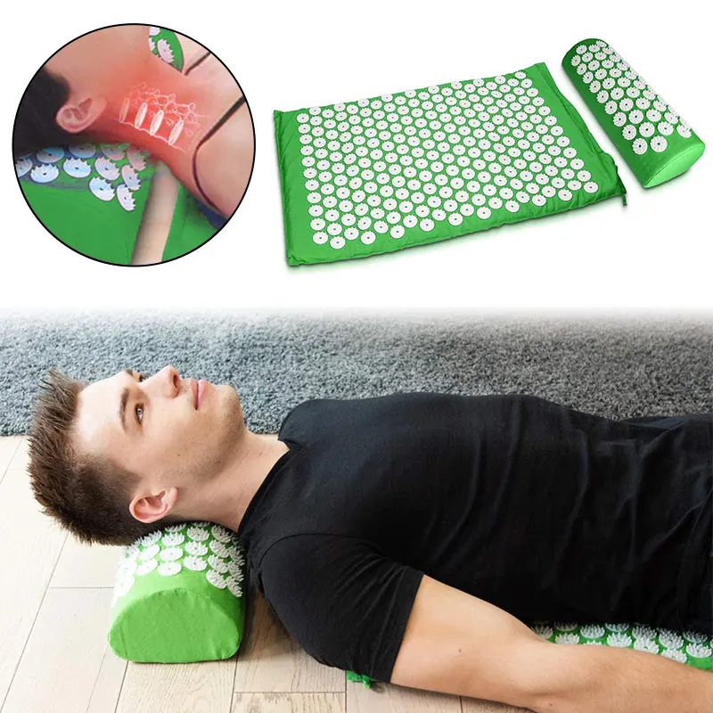 Массажный коврик точечный массаж подушка для занятий йогой снять боли в спине