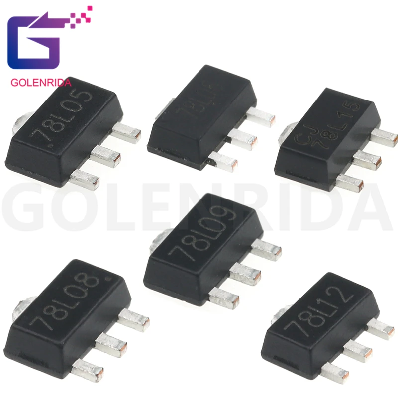 20 шт./лот 78L05 78L06 78L08 78L09 78L10 78L12 78L15 SOT 89|Интегральные схемы| |