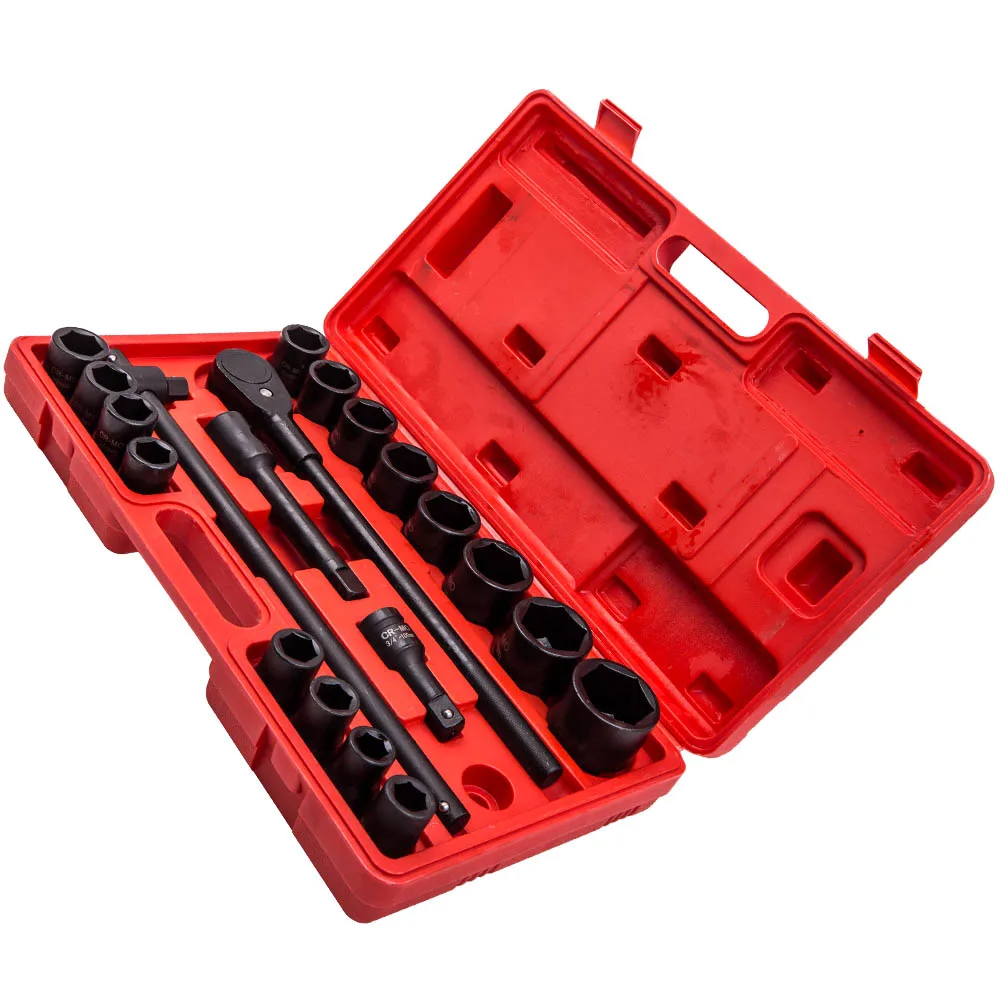 

Наборы удлинителей для глубокого воздействия 3/4 дюйма, 21 шт., набор инструментов для удлинения привода 19 мм-50 мм