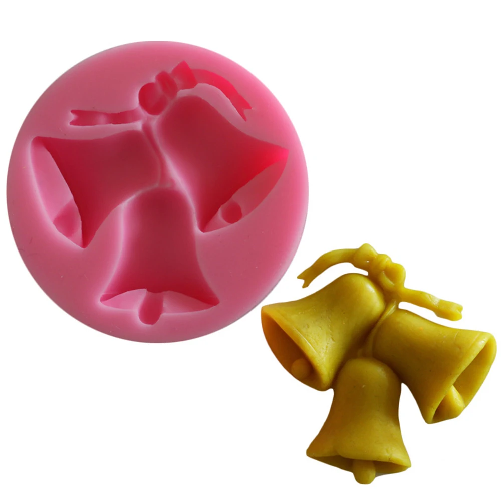 Рождественские колокольчики 3D шоколад для конфет и печенья инструменты