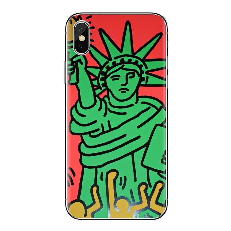 Прозрачные мягкие чехлы для Samsung Galaxy A3 A5 A7 A9 A8 Star A6 Plus 2018 2015 2016 2017 Кит Харинг иконы