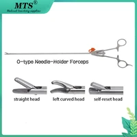mts endoscope surgery instrument o type needle holder forceps bend head for medical teaching training and laparoscopic surgery