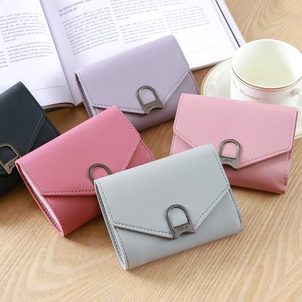 

Designer Wallets for Women Clutch Bag Small Coin Wallet Women Cute Wallet Luxury PU Women Casual Solid Zipper & Hasp